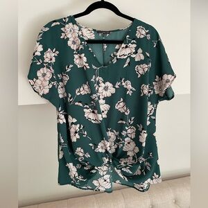 West Kai Floral Green Blouse